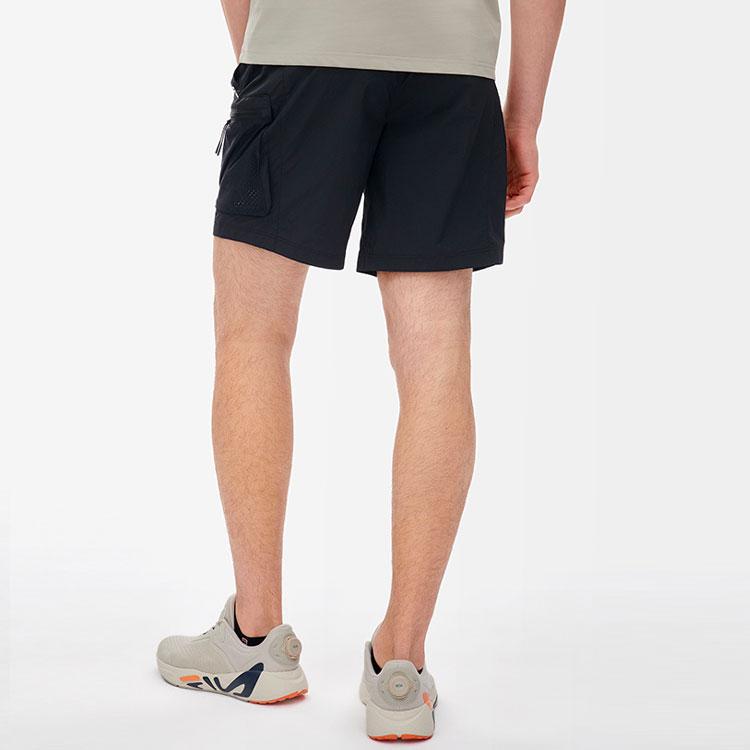 Fila Solid Color Outdoor Sports Cargo Shorts Men Shorts Black A11M221816F-BK