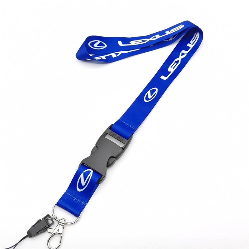 Lanyard Nylon Bedrukt Embleem Stijl Zwart Wit Rood Blauw Sleutelhanger Voor Lexus CT200h ES250 ES300h NX300h RX350 IS250 IS200 GS300
