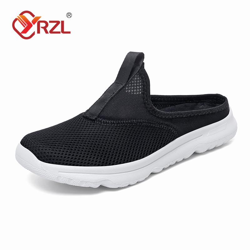 YRZL Unisex Half Slippers Men Casual Comfortable Breathable Mesh Sandals Soft Sole Slip on Ladies Summer Outdoor Half Slippers
