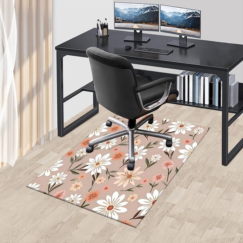 1PC Floral Pattern Non-Slip Floor carpet, suitable for Office, bedroomand playrooms. It can also be used as a sofa footrest cover-T42