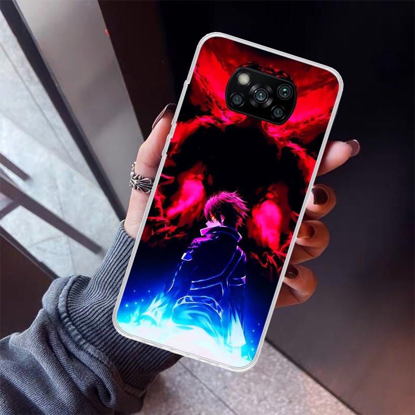 Sword Art Online Anime Phone Case For Xiaomi Poco X7 X6 X5 Pro F7 Ultra Redmi 15C 15 13 13C 12 12C 10 10A 10C 9 9A 9C 9T Shell P