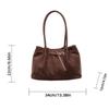 PU Leather Suede Tote Bag Solid Color Underarm Bag Waterproof Matte PU Handbag  Autumn and Winter