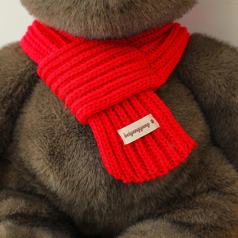 Uroczy szalik, ciepła pluszowa zabawka miś, urocza lalka miś dla dziewczynki, lalka do spania, prezent