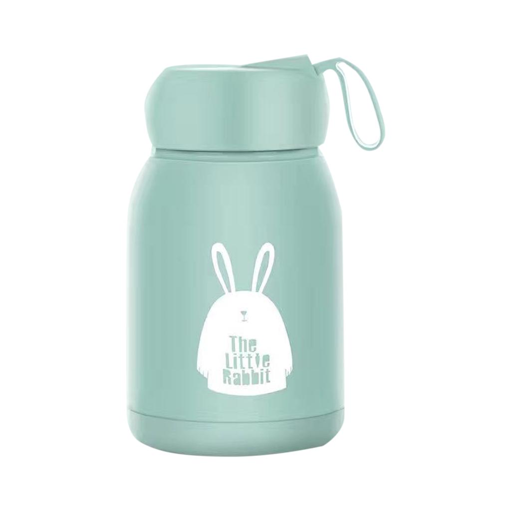 330ml Double Layer Insulated Mug Good Sealing Small Portable Cute Rabbits Insulated Mug for Travelling Outdoor Sports