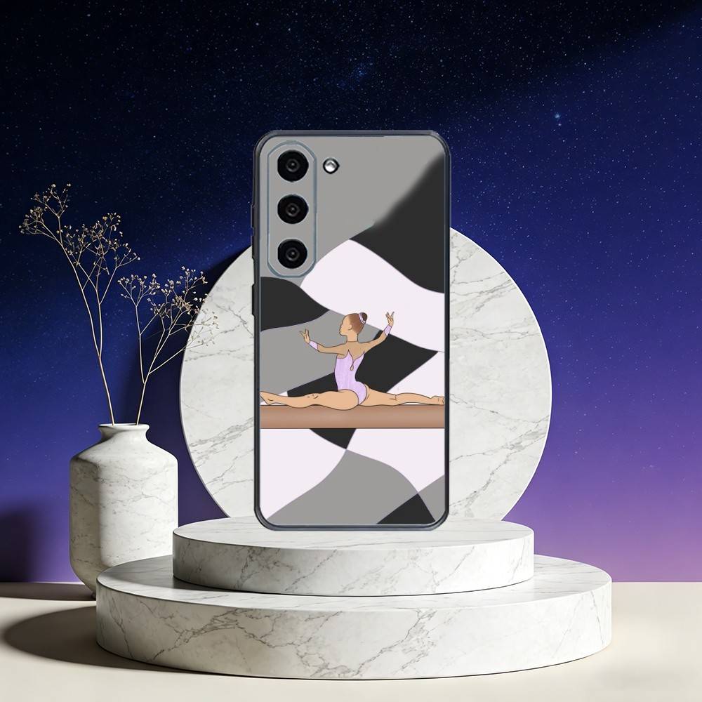 GYM Girl Gymnastic Phone Case For Samsung Galaxy A73,A72,A71,A70,A53,A52,A51,Others Soft Black Cover