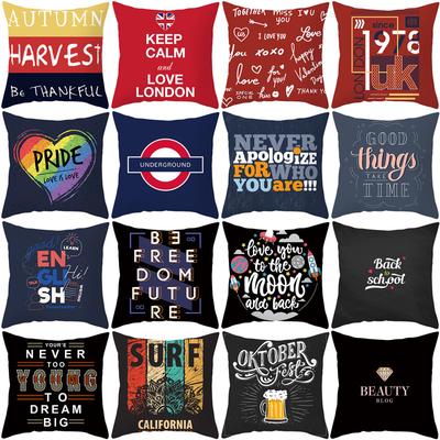 Fall Halloween Pillow Case Linen Sofa Pumpkin ghosts Cushion Cover Home Decor Sy