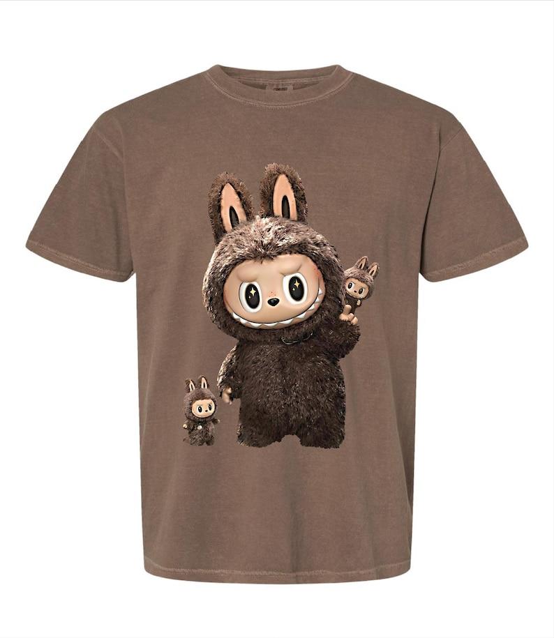 Labubu Monster Pop Mart Comfort Color Tee Women Funny Cartoon T Shirt Y2K 90S Harajuku Graphic Ulzzang T-Shirt 90S Print Tshirt Unisex