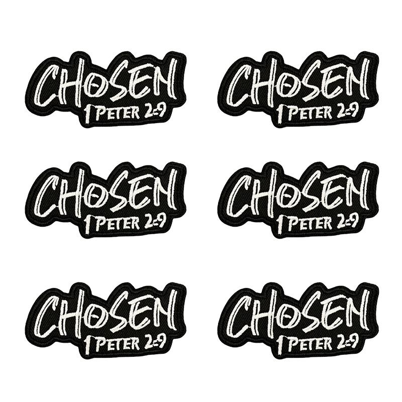 10pcs /Lots Letter Slogan Embroidered Patch Black Iron On Patches For Clothing Thermoadhesive Patches Jackets Hats Backpack Diy