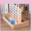 Wooden 4 Chess Connected Line Game Board Children Puzzle Toy For Kids And Educational Play