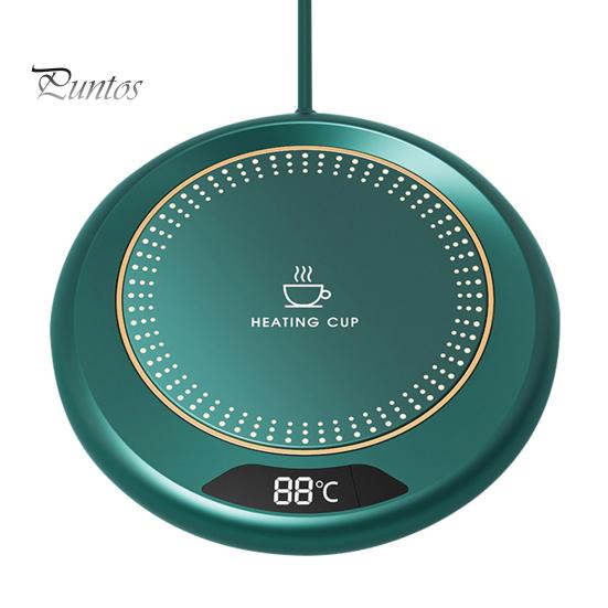 

Подогреватель для кружек, электрическая подставка для кофейной чашки с подогревом и 3-температурными настройками, водонепроницаемая USB-подключаемая грелка для чашки с водой, подключаемая к сети зелёный