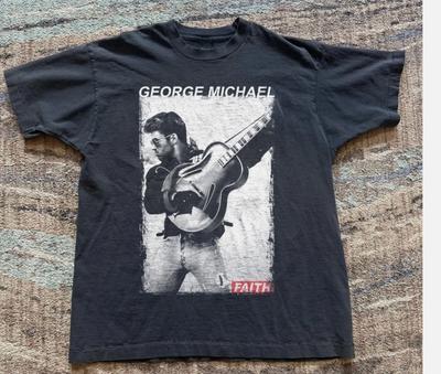 T-shirt Nera Unisex George Michael Faith Taglie S-5XL