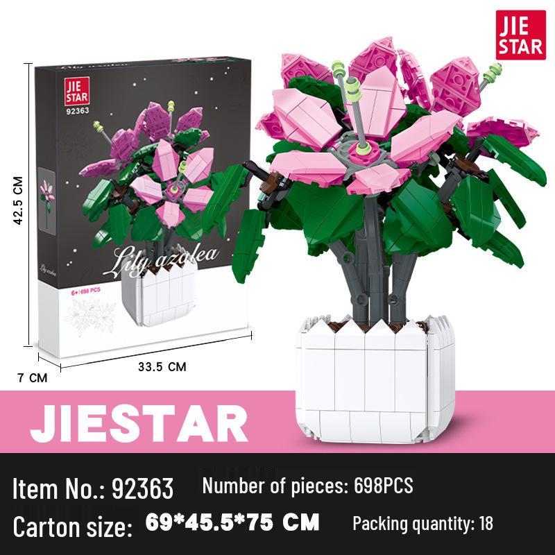 Eternal Flower Bouquet Building Blocks Pendant Compatible with LEGO DIY Ornaments Model Toys