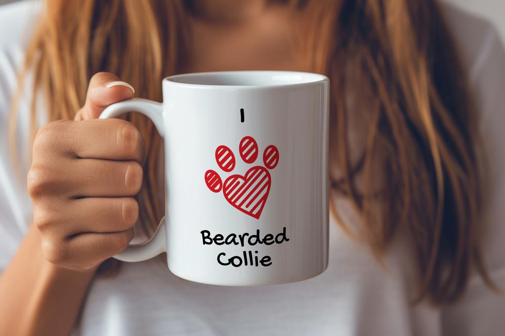 Bearded Collie, Highland Collie, Mountain Collie - cup with a dog, cute cup with graphics, a gift with your photo from the Art-Dog brand