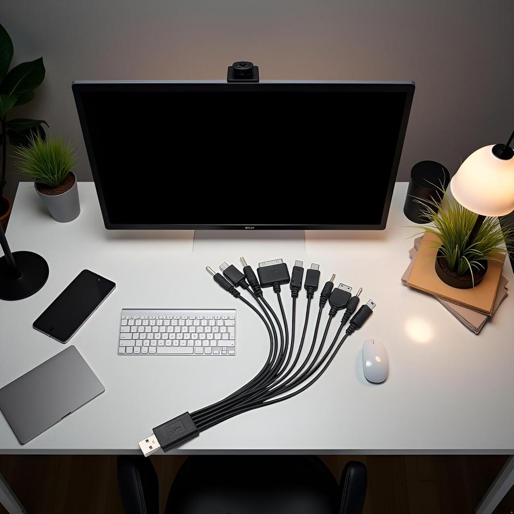 1Pc 10 In 1 Universal USB Cable, Multiple Universal Charging Cables for Cell Phones Blutooth Earphone Speaker Adapter Cables, Data Cable Cables and