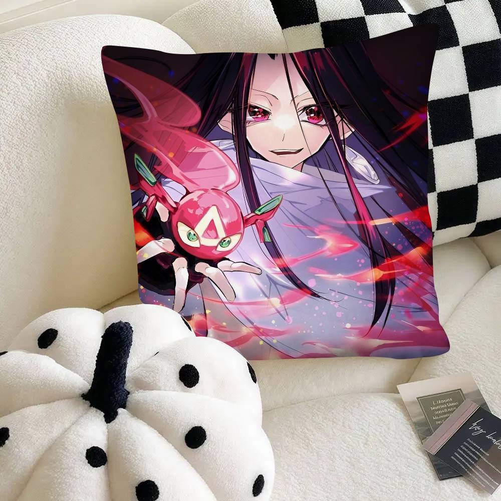 Anime Shaman King Pillow Case Fashion Square Pillowcase Bedroom Sofa Room Ins Decoration Leisure