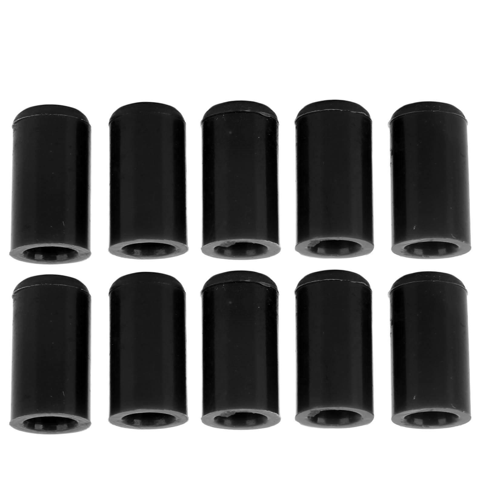 

10 Pcs 10mm Automotive Vacuum Hose Cap Silicone Waterproof Ozone Resistant Flexible Intake Vacuum Hose End Plug Black чёрный