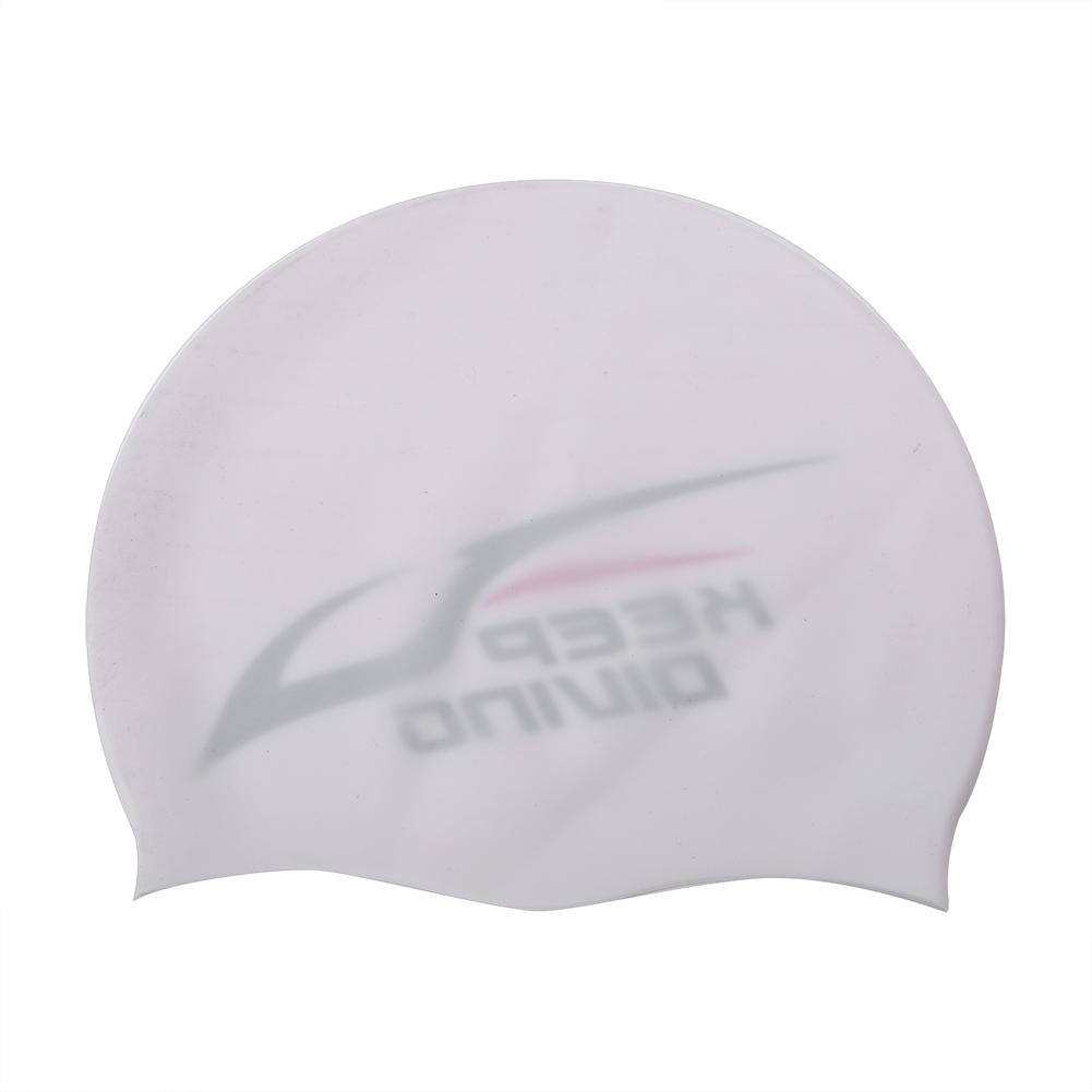 

Унисекс эластичный силиконовый купальный костюм для купания длинная шапочка для волос водонепроницаемая шапочка для плавания белая белый