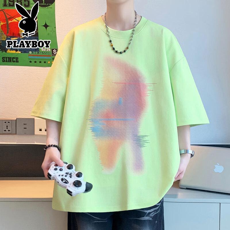 PLAYBOY Men s Tie-Dye Gradient Short Sleeve T-Shirt M