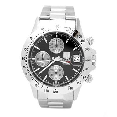 ELGIN FK1184S-B Zegarek Chronograf Japoński Mechanizm Wodoodporny Czarny Męski
