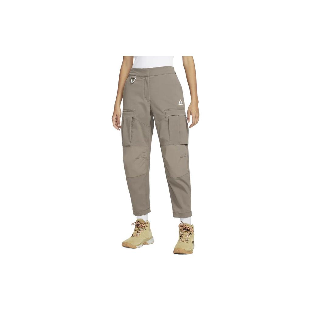 Nike FW22 Solid Color Cargo Pants Women Bottoms Khaki CV0618-040