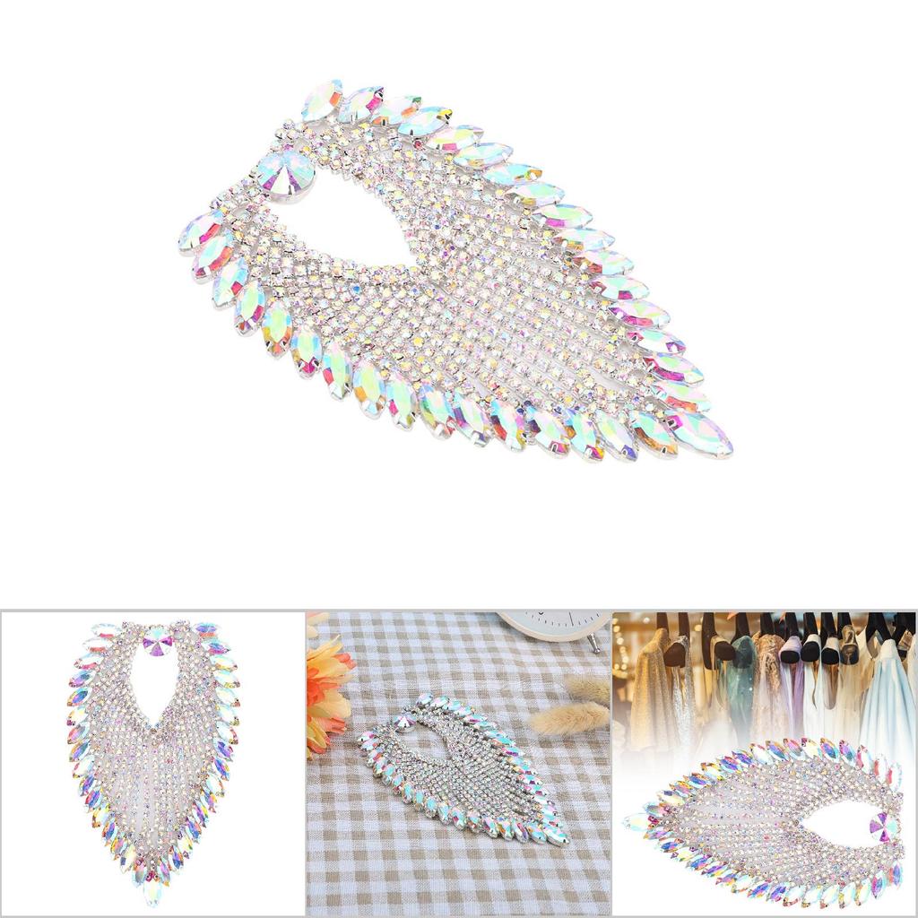 8.5 x 13cm Rhinestone Claw Chain Decorative Strass Crustal Horse Eye Applique Chain