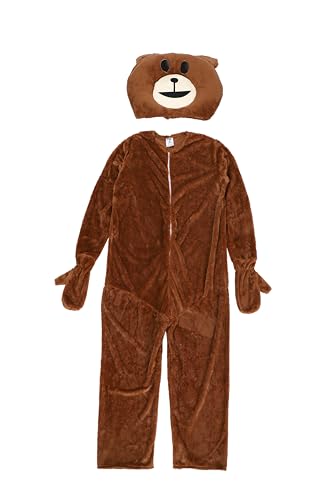[kitamurasyokai] Bear Costume, Kigurumi, Adult, Cosplay, Animal Costume, Halloween, Party, Entertainment, Event, Unisex, Fluffy Fleece Material