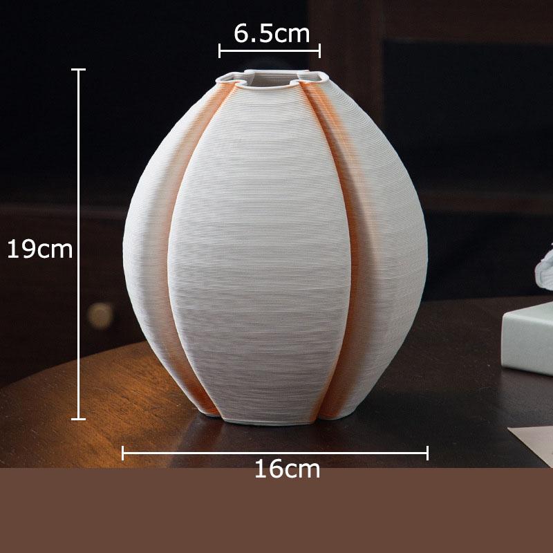 Wave Striped Ceramic Vase Creative Plant Pot Table Decoration Ornaments Flower Arrangement Floral Vases Room Aesthetic Decor