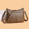 Populární módní texturovaná taška pro maminky, Jednoramenná crossbody taška z měkké kůže s vícevrstvým designem pod paži