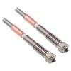 2PCS Bimetal Nozzle Replacement for QIDI Q2 Q2C 3D Printer 0.6mm Hardened Steel Nozzle with Ceramic Throat Tube High