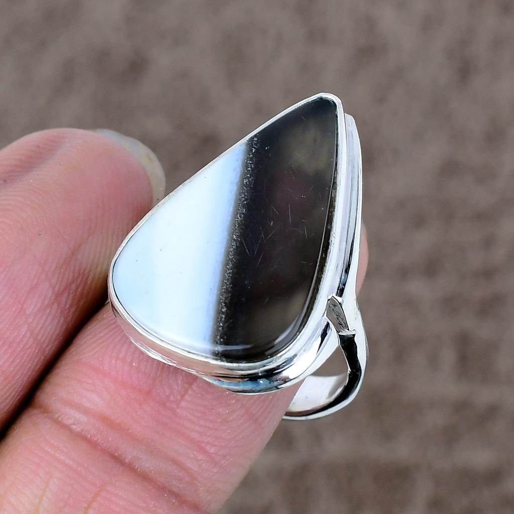 Owhyee Opal Genstone Handmade 925 Sterling Silver Jewelry Ring Size 9 KKG-535