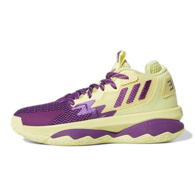 

Adidas D Lillard 8 J Lillard Нескользящие Износостойкие Низкие Кроссовки для Баскетбола Фиолетовые Подростки 36.5