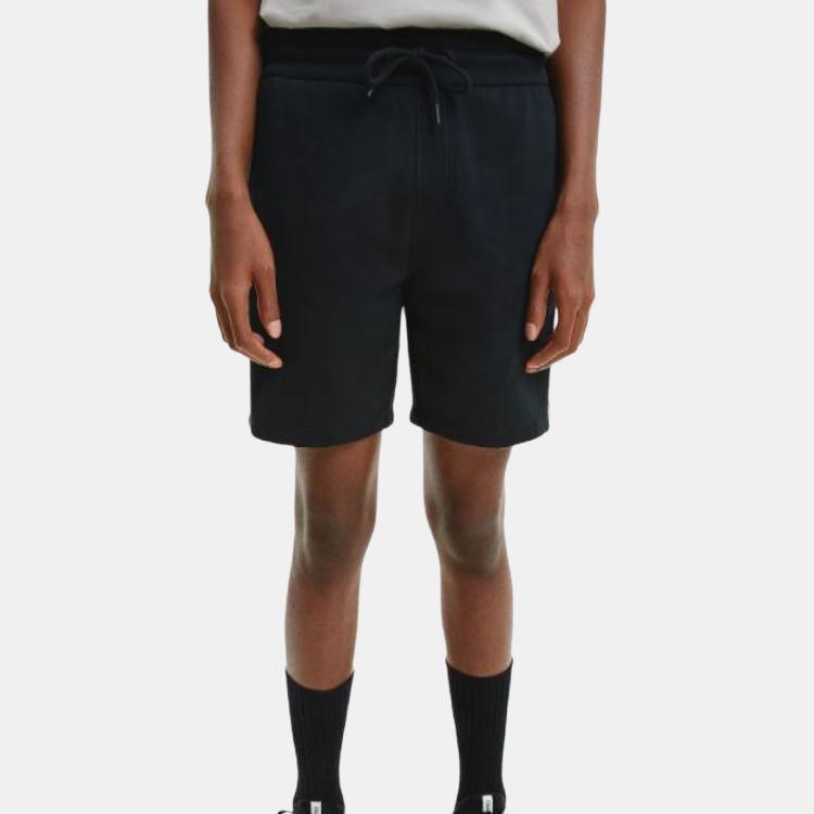 Calvin Klein Side Print Elastic Drawstring Straight Fit Shorts Men shorts Black J30J317377BEH