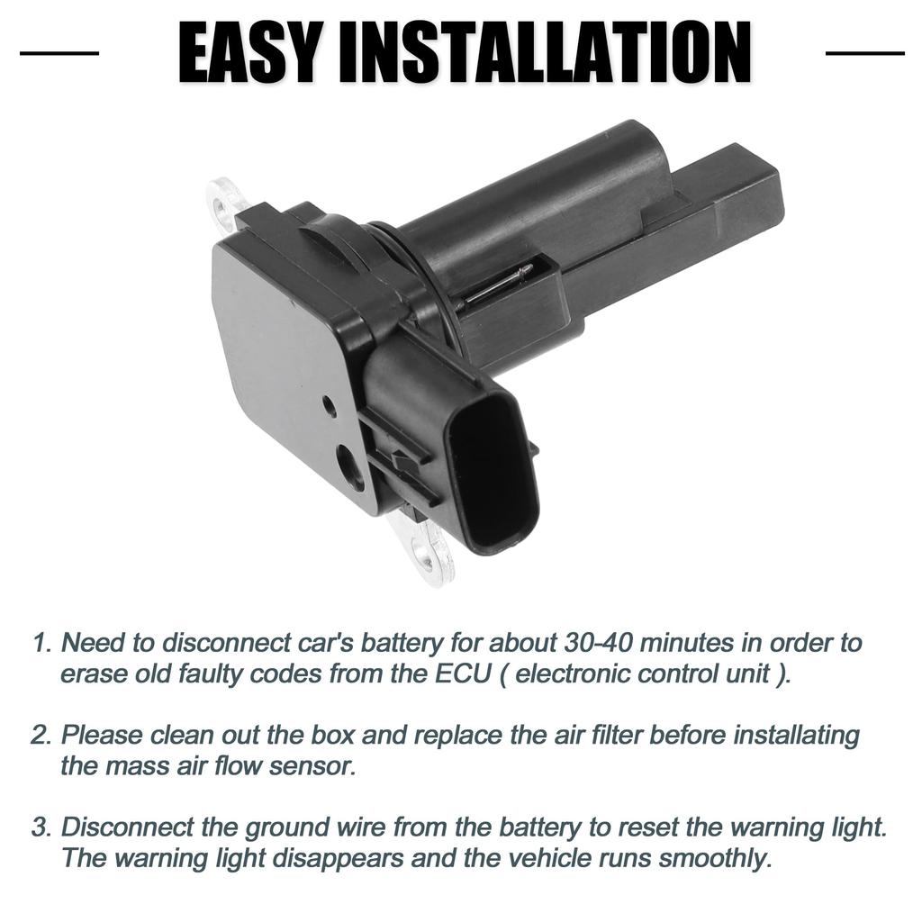 uxcell Plastic Mass Air Flow Sensor 5 Pin Fits Toy Ota 4Runner Compatible with 2010-2022 Black