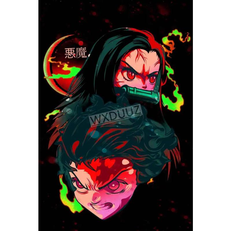 Abstract Modern Japanese Anime Demon Slayer Poster Character Canvas Painting Print Design Office Home Wall Decor Pictur Posters