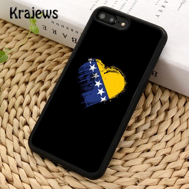 Krajews Flag of Bosnia and Herzegovina Phone Case For iPhone 14 5 SE 6s 7 8 Plus X XR XS 11 12 13 Pro Max Samsung S21 S22 Ultra