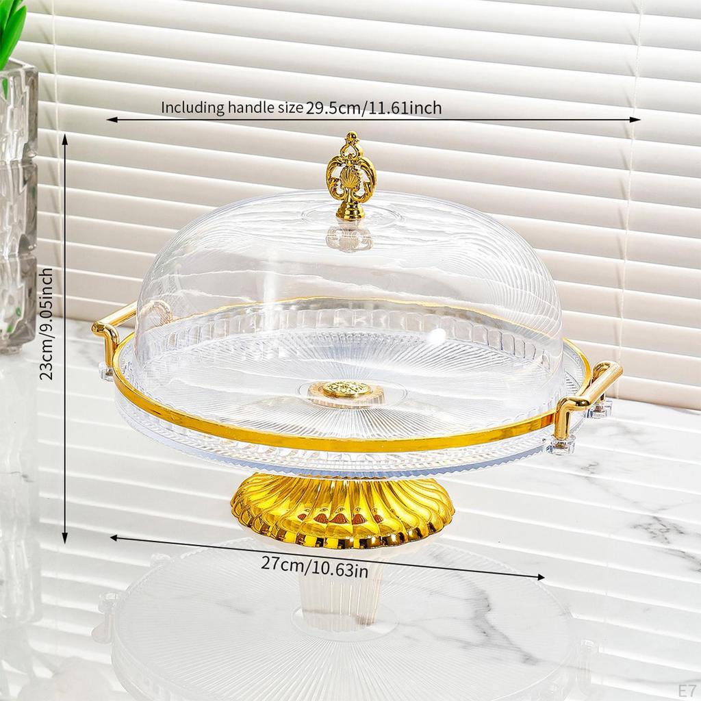 Vorspeisen- und Dessert-Servierplatte, Runder Fuß-Kuchenständer für Süßigkeiten, Cupcakes,