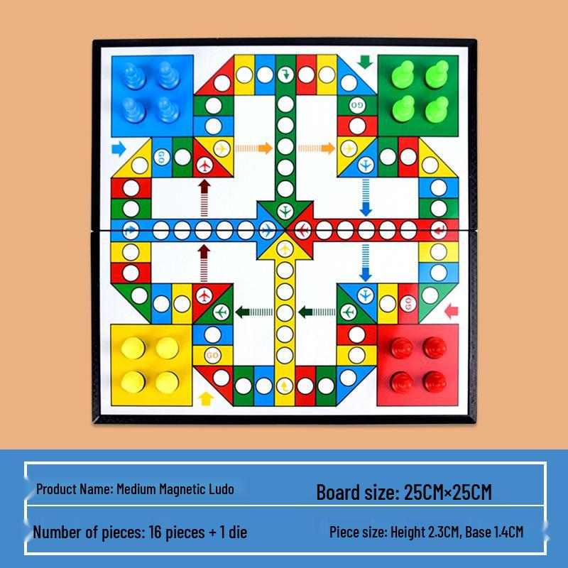Portable Magnetic Flying Chess Game for Kids and Parents 20cm