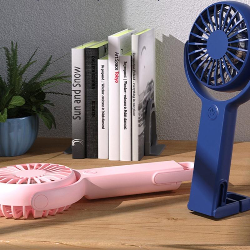 Handheld Fan Portable Fan Rechargeable Small Pocket Fan with 5 Speed Foldable Hook for Office Outdoor Indoor Pocket Fan