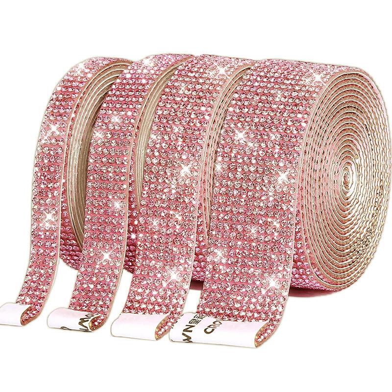 10Yard Rhinestone Ribbons Silver Self Adhesive Crystal Diamond Wrap Car Phone Bag Shoes Decoration DIY Arts Crafts Wedding Party