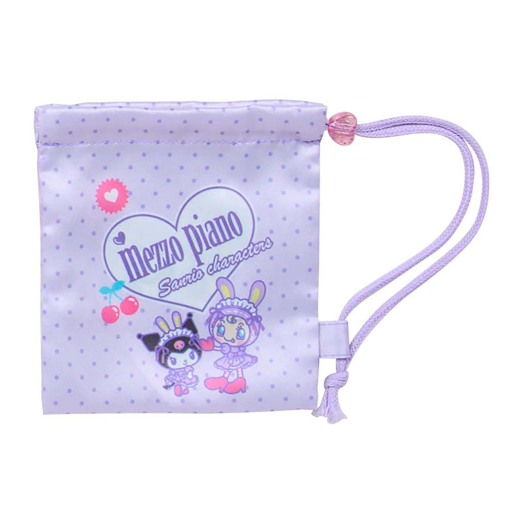 Sanrio mezzo piano secret mini drawstring bag featuring Sanrio 329070 characters,