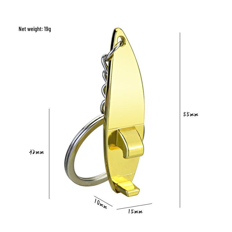 Seaside Surfboard Multi-Tool Bottle Opener Keychain - Surf Club Gift