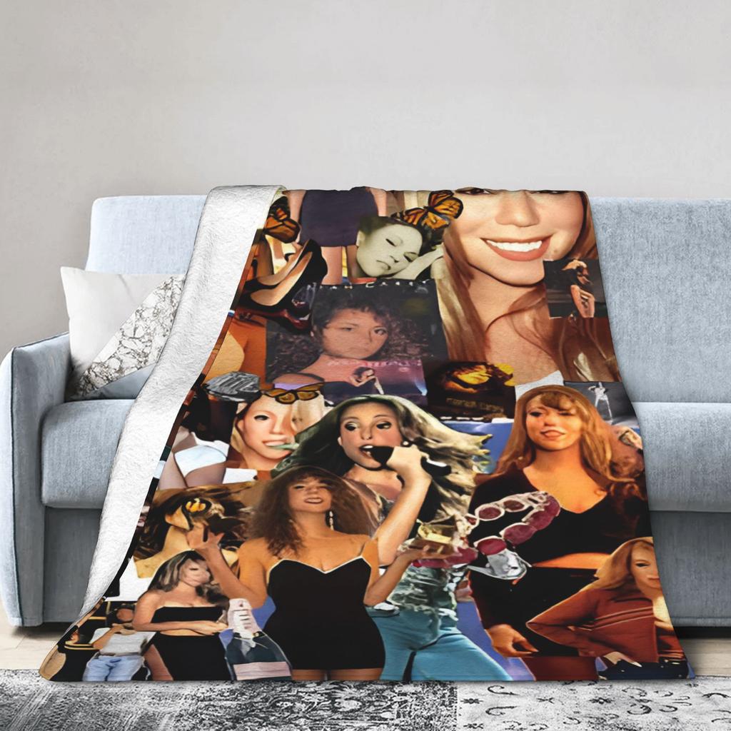 Mariah Carey Amerikanische Sängerin Decke Warm Weich Plüsch Überwurfdecke Für Heimdeko Dekorative Flanell Tagesdecke Bettbezug