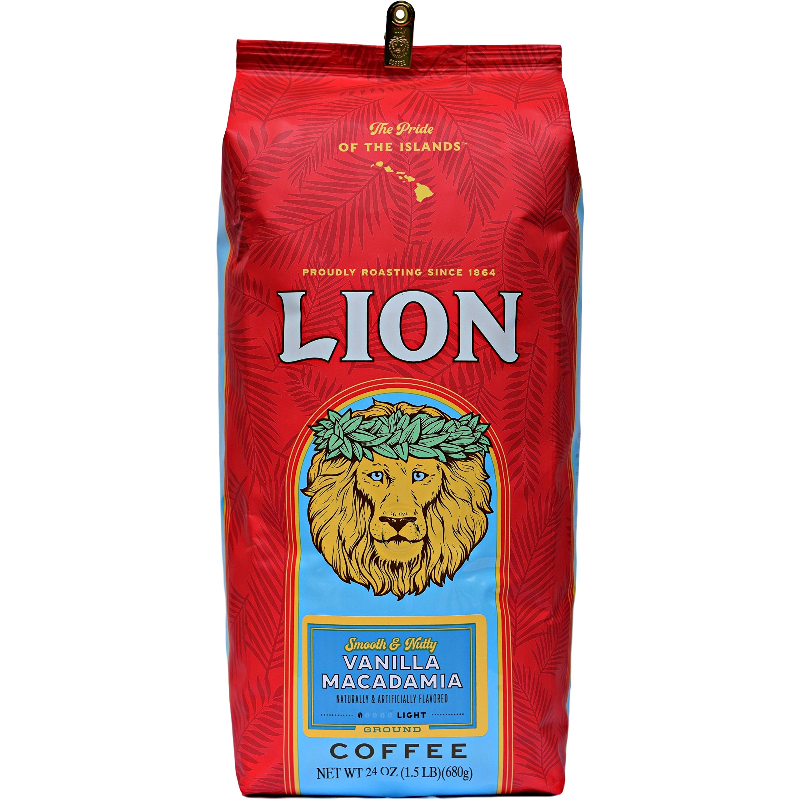 

Lion Coffee Vanilla Macadamia Powder 24oz Flavored Coffee Drip Hawaii Medium Ground Light Roast Light Roast Popular Gift lion coffee (680g)