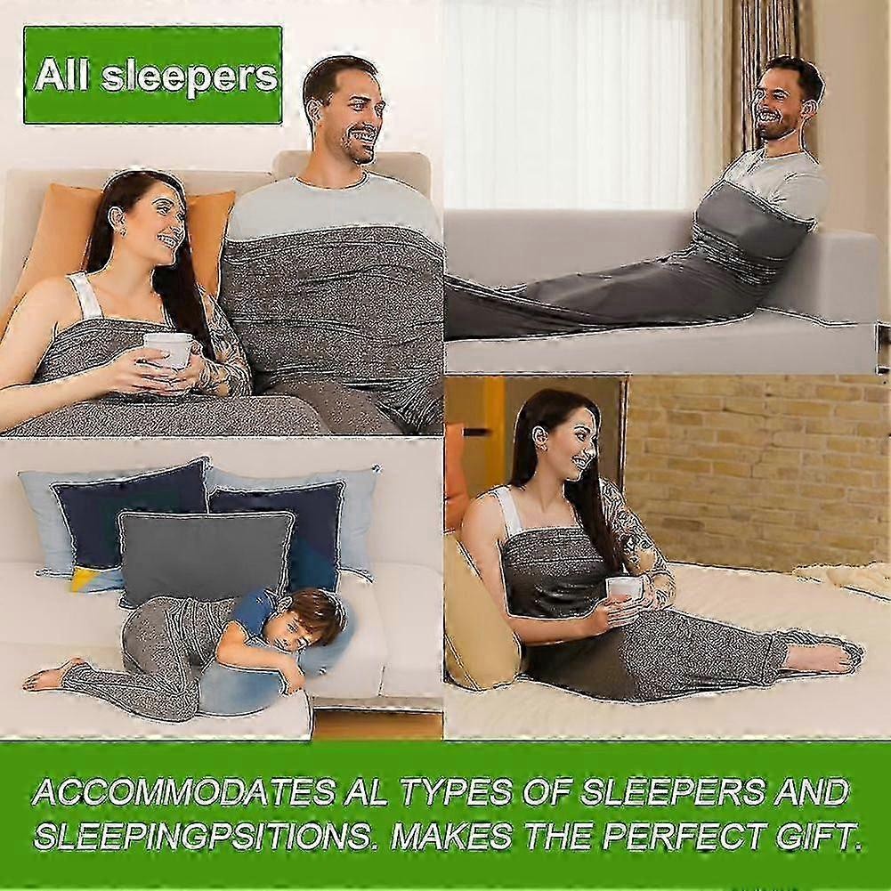 Saco de Dormir de Compressão Ultra Leve Manta Vestível para Alívio de Estresse e Ansiedade, Manta de Enrolar para Viagem de Avião/Hotel 25-26