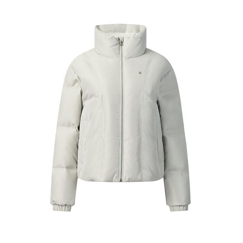 

FILA White Fashion Casual Commuter Comfortable Warm Padded Stand Collar Woven Short Down Jacket Women outerwear F11W543913FZA S