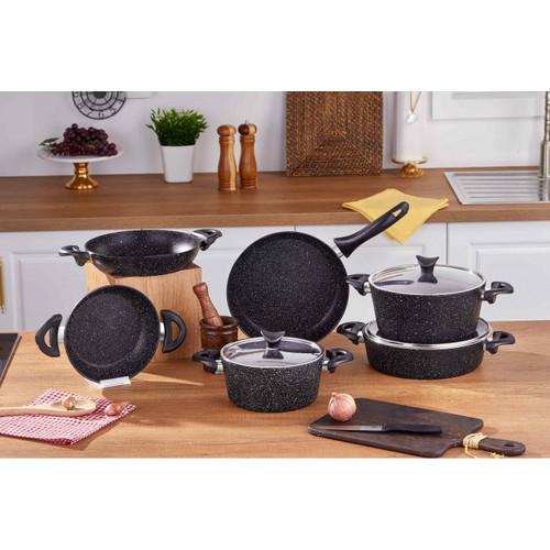 

Master Cook Набор посуды из 9 предметов, черный