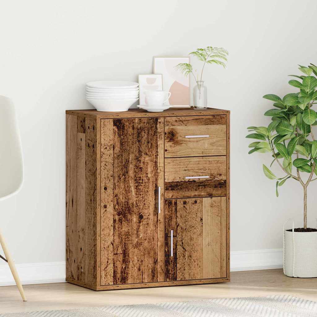 Sideboard with Drawers Reclaimed Wood Look 60 x 31 x 70 cm Engineered Wood