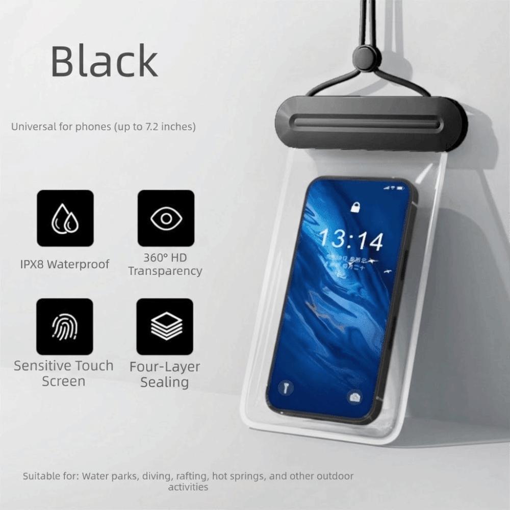 Touch Screen Waterproof Mobile Phone Bag Solid Color Transparent Floating Phone Dry Cover PVC Underwater Dry