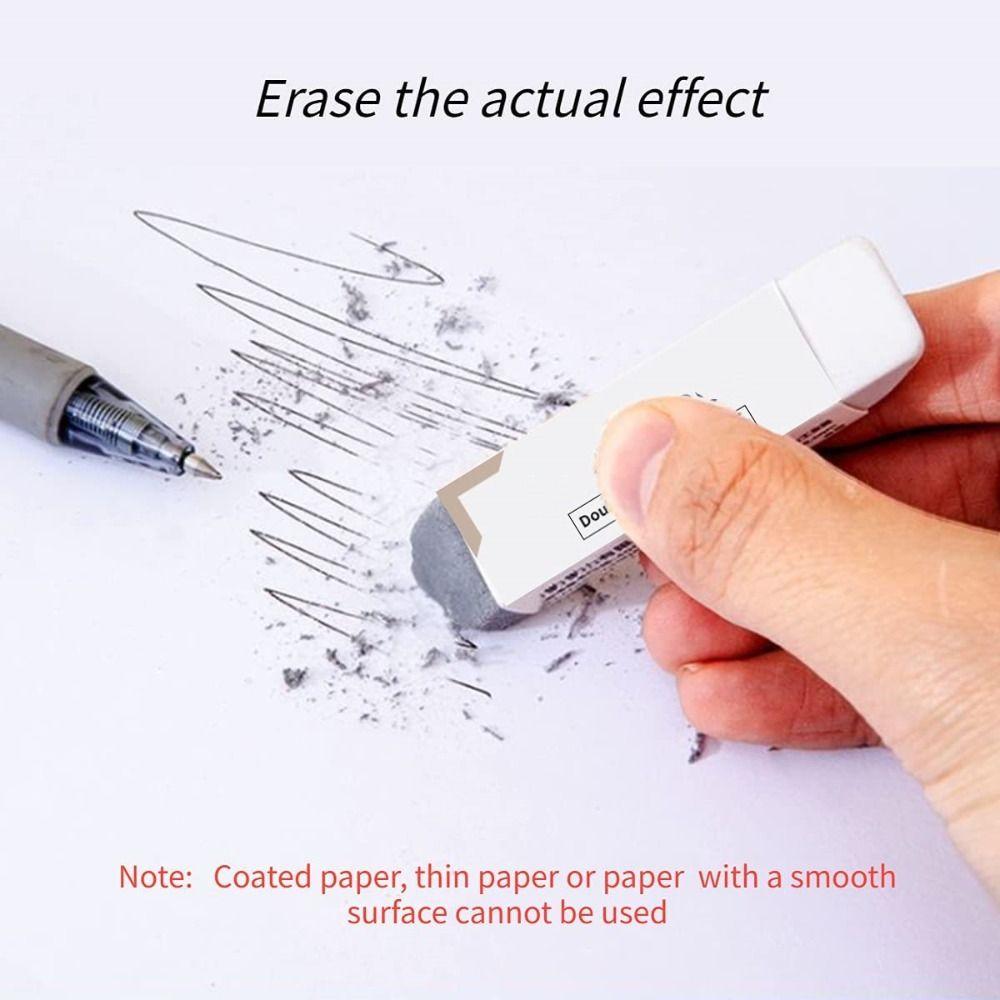 1PCS Matte Frosted Eraser Traceless Writing Correction Tool Pen Eraser Ballpoint Pen Ink
