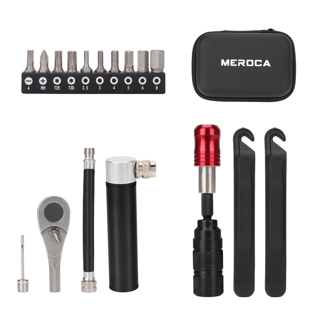 Kit de reparație bicicletă Kit de scule pentru bicicletă Set portabil de chei cu clichet cu levier pentru anvelope și unealtă multifuncțională